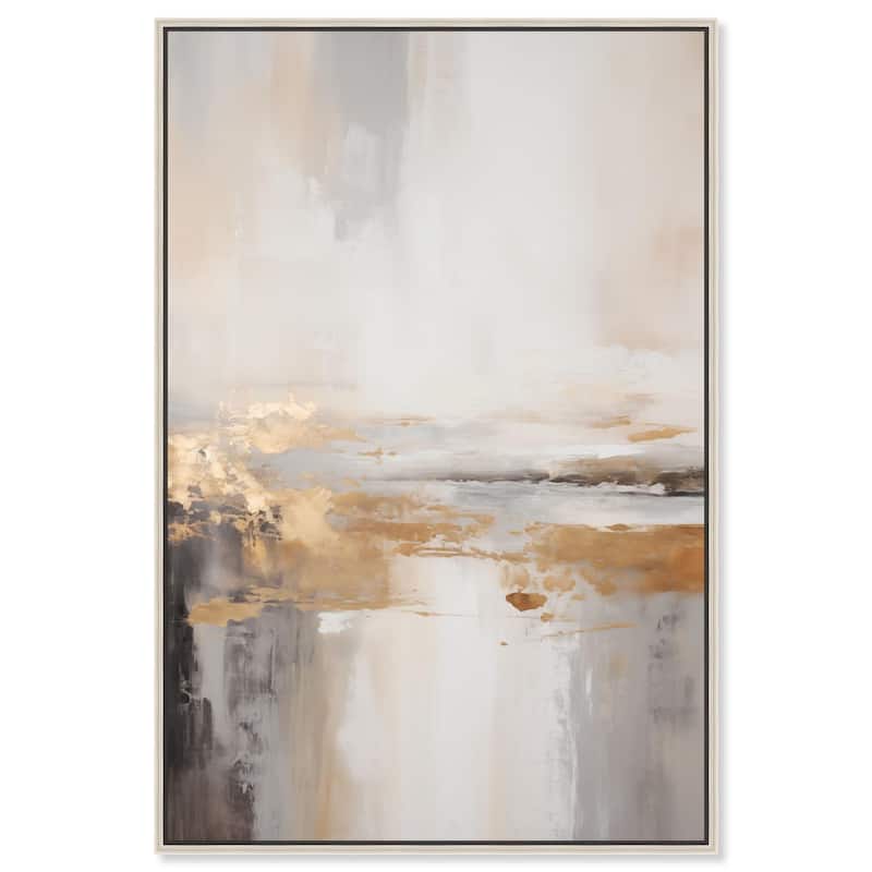 Gold Dust I Canvas by Art Remedy - Silver - 24" x 36"