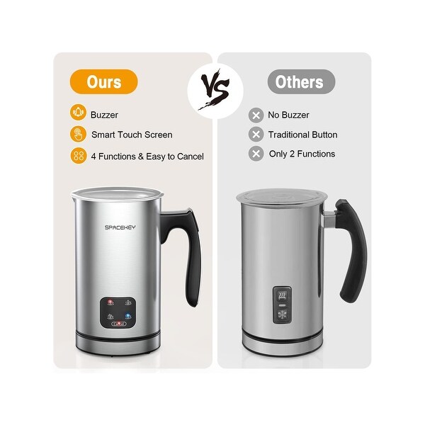 SPACEKEY HQN1-300C Milk Frother And Steamer - Silver - Grey - Bed