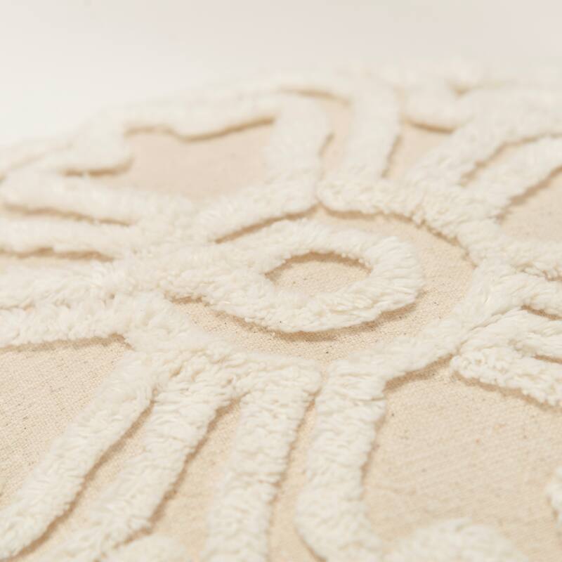 Rizzy Home Transitional Natural Poly Filled Pillow - 20" x 20"