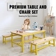 preview thumbnail 4 of 9, 3 Pieces Rectangular Kids Wooden Activity Table and Bench Set Suitable Playroom Daycare or Tutoring Center