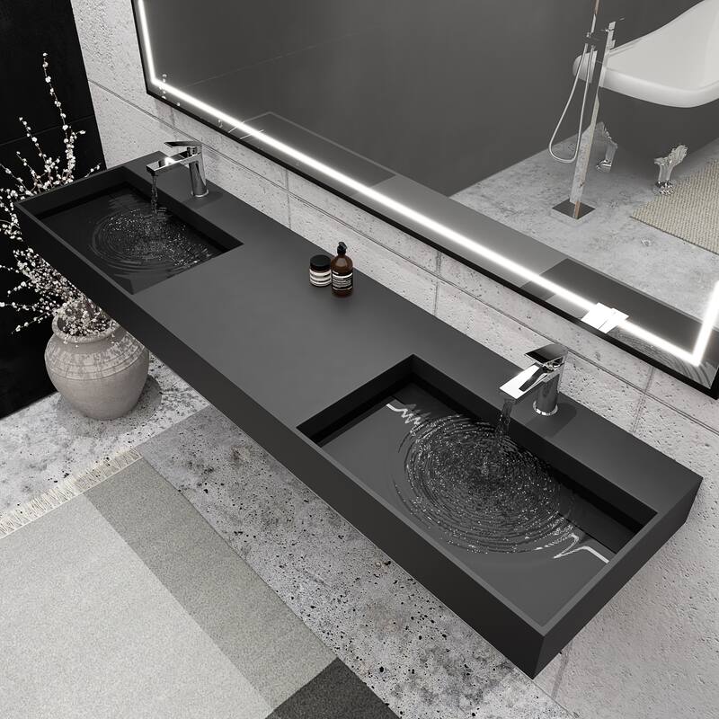 Juniper 72" Solid Surface Bathroom Vanity Top