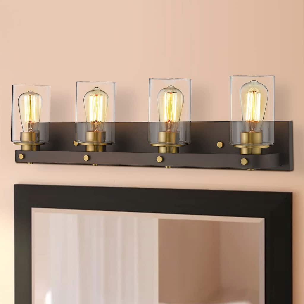 Vanity Lights With Oil Rubbed Bronze and Gold Finish