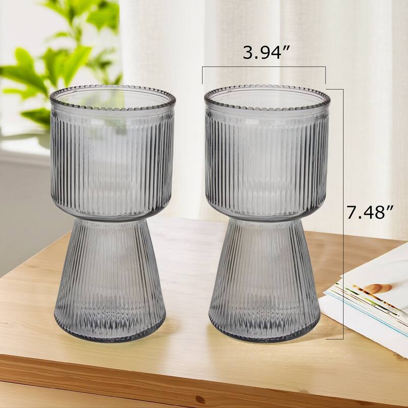 Javlergo Glass Flower Vases for Centerpiece Table Home Indoor Desk Decor, Crystal Vase, Glass Vase Thickening Design Suitable