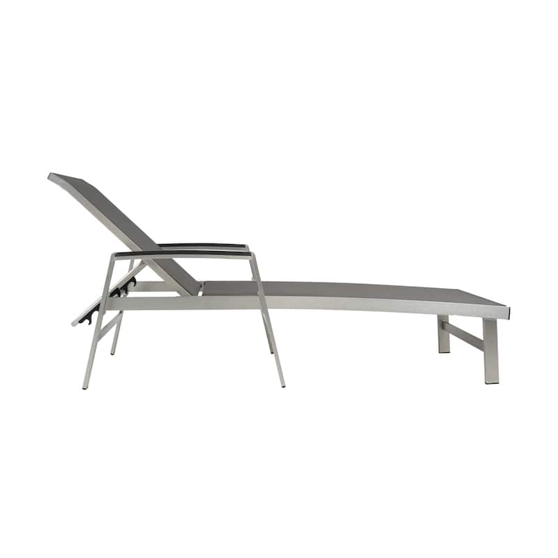 Oxton Outdoor Aluminum Chaise Lounge (Set of 4) by Christopher Knight Home