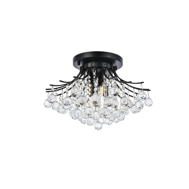 Fleur Illumination 6-light 19-inch Flush-Mount Chandelier - 19 Inch