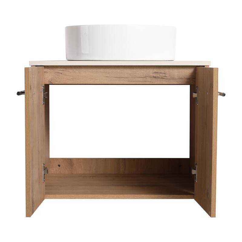 BNK 24"/30" Single Sink Bathroom Vanity with Soft Close Door, Modern Floating Vanity