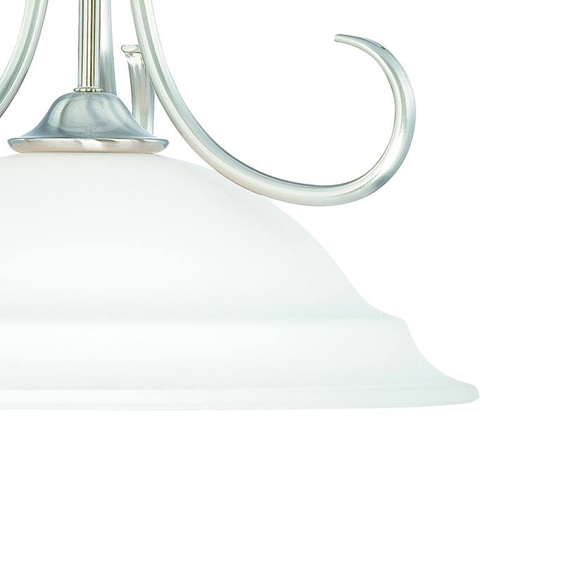 Elk Home Bella Brushed Nickel With White Glass 1 Light Pendant