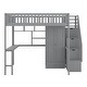 preview thumbnail 52 of 52, Loft Bed with Bookshelf,Drawers,Desk,and Wardrobe