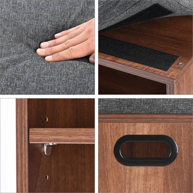 Small Shoe Bench for Entryway with Cushion Shoe Bench with Storage and Seating, Seat Entryway Shoe Rack, Entryway