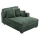 preview thumbnail 125 of 150, 42" W Plush Corduroy Upholstered Chaise Lounge Sleeper for Living