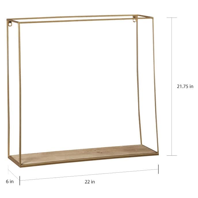 Efharis Gold 3-piece Wall Shelf Set