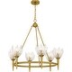 preview thumbnail 3 of 7, Shea 6-Light Brushed Gold Chandelier