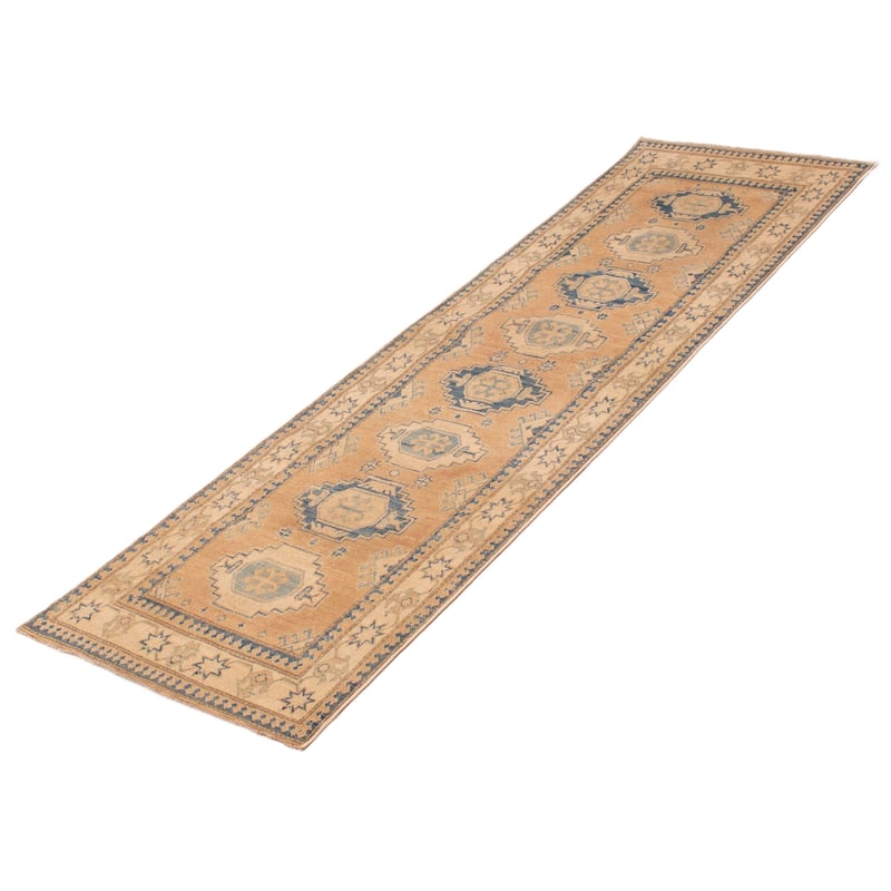 ECARPETGALLERY Hand-knotted Finest Ghazni Copper Wool Rug - 2'8 x 9'4