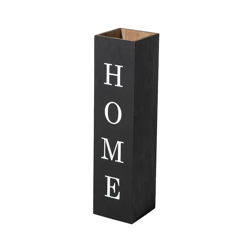 Glitzhome 30"H Double Sided Wooden Black Boxed WELCOME PORCH or WELCOME HOME Porch Sign