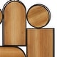 preview thumbnail 4 of 4, Brown Bamboo Shapes Geometric Wall Decor with Slatted Wood Design