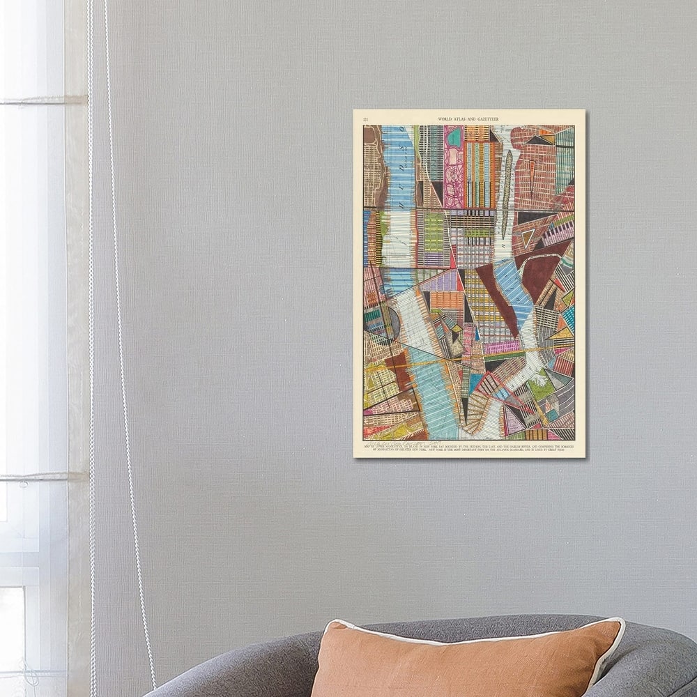 iCanvas "Modern Map of New York II" by Nikki Galapon Canvas Print