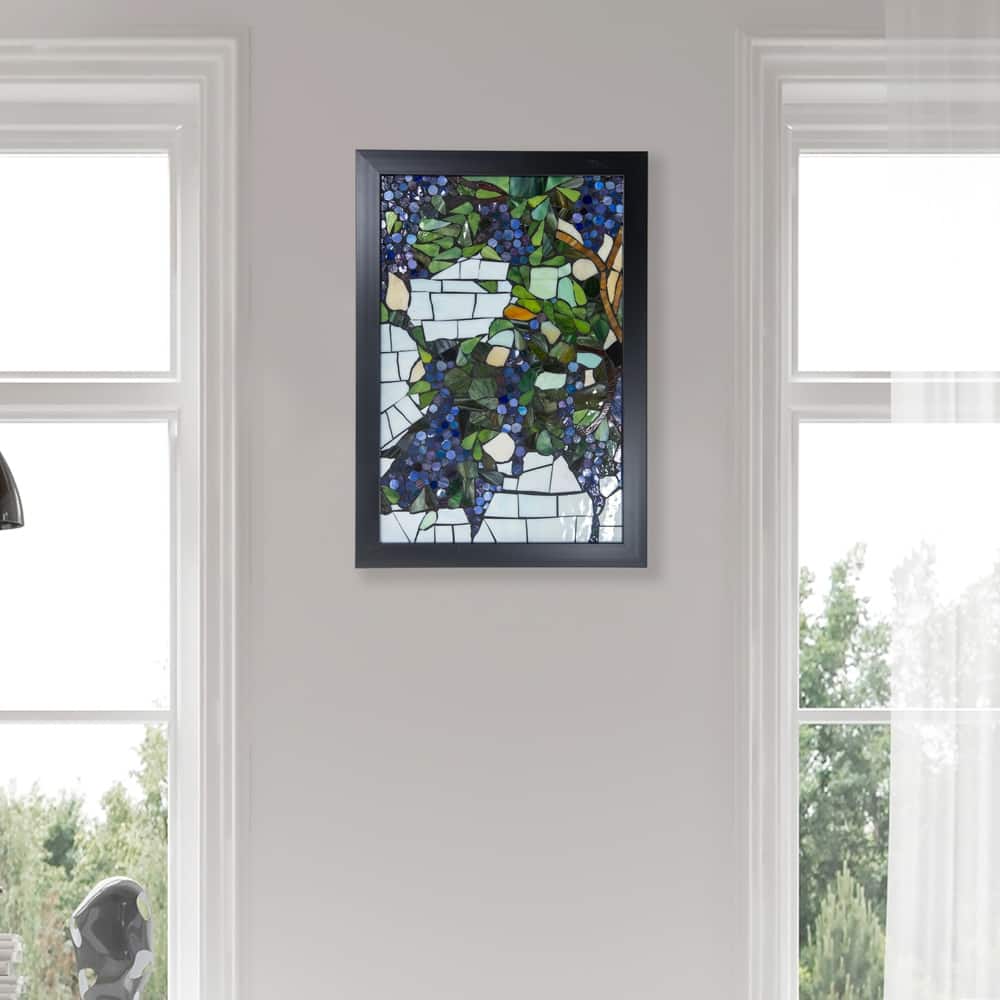 Grapevine Mosaic Art Glass Wall Panel