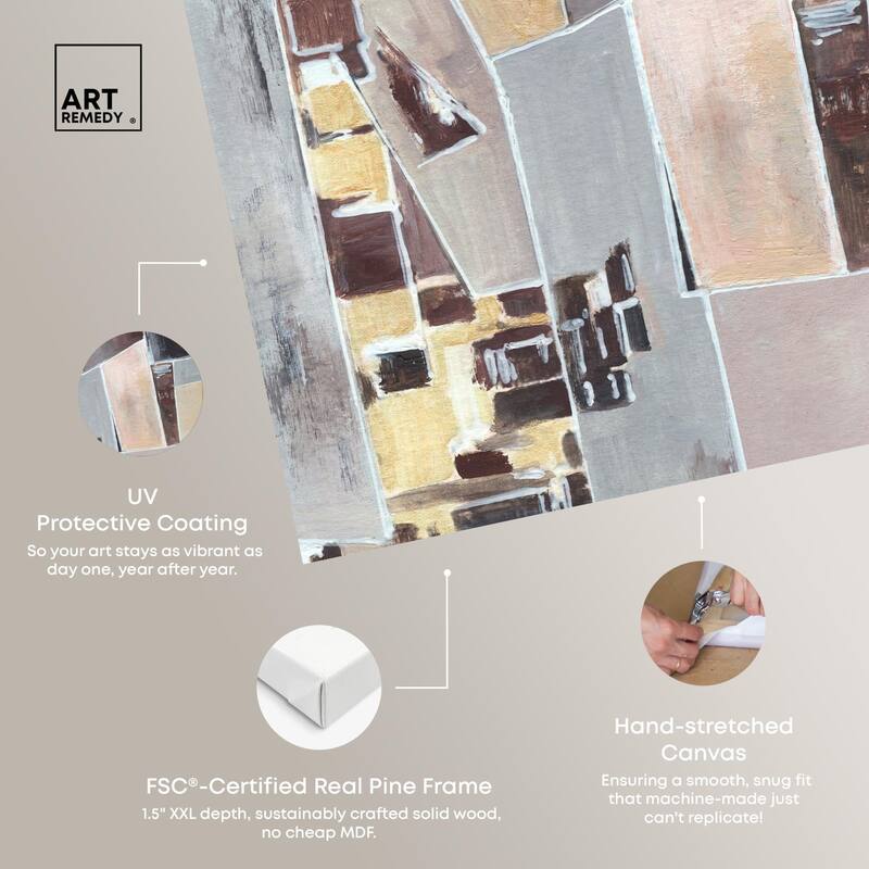 Wall Fragments Canvas Set of 2 by Art Remedy, Gallery Wrapped