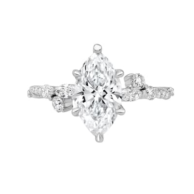 Auriya 14k Gold 5 2/5ctw Nature's Inspired Marquise Diamond Engagement Ring (F-G VS)