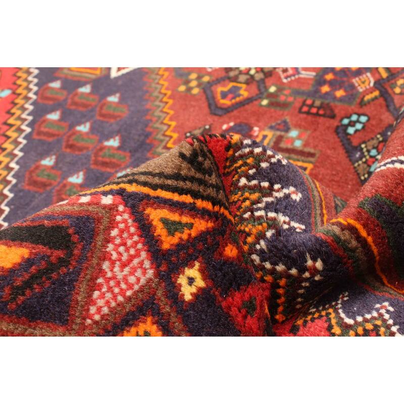 ECARPETGALLERY Hand-knotted Andelz Red Wool Rug - 4'5 x 6'3