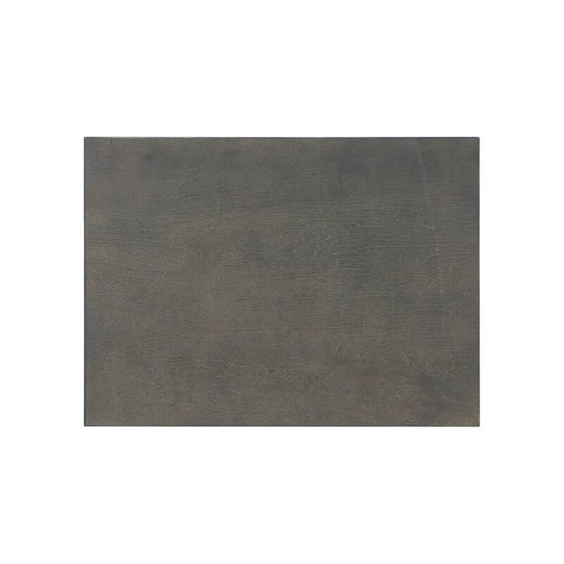 Sleek Dark Gray Nightstand with Two Spacious Drawers and Brushed Nickel Handles