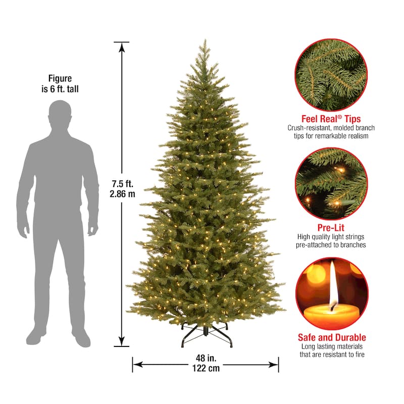 National Tree Company 7.5 ft. Feel Real Nordic Spruce Slim Hinged Tree
