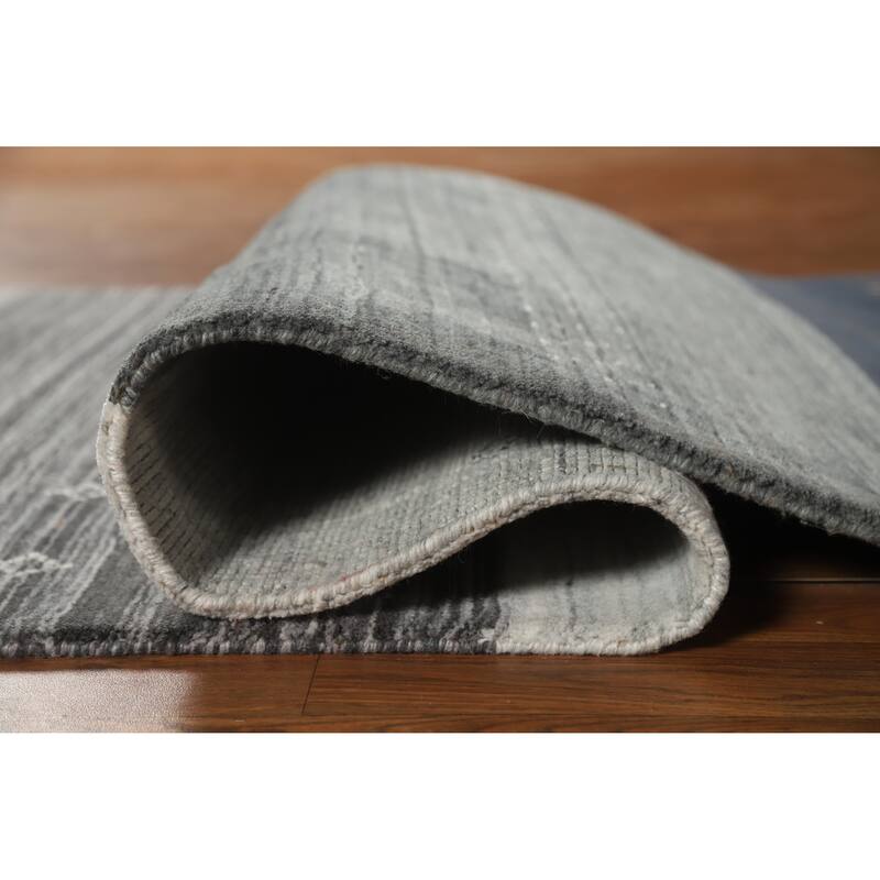 Animals Tribal Gabbeh Indian Runner Rug Handmade Wool Carpet - 3'4" x 10'2"