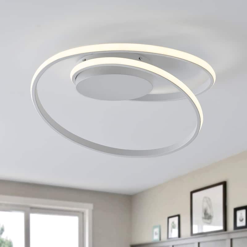 Modern 1-Light LED Smooth Linear Ceiling Flush Mount