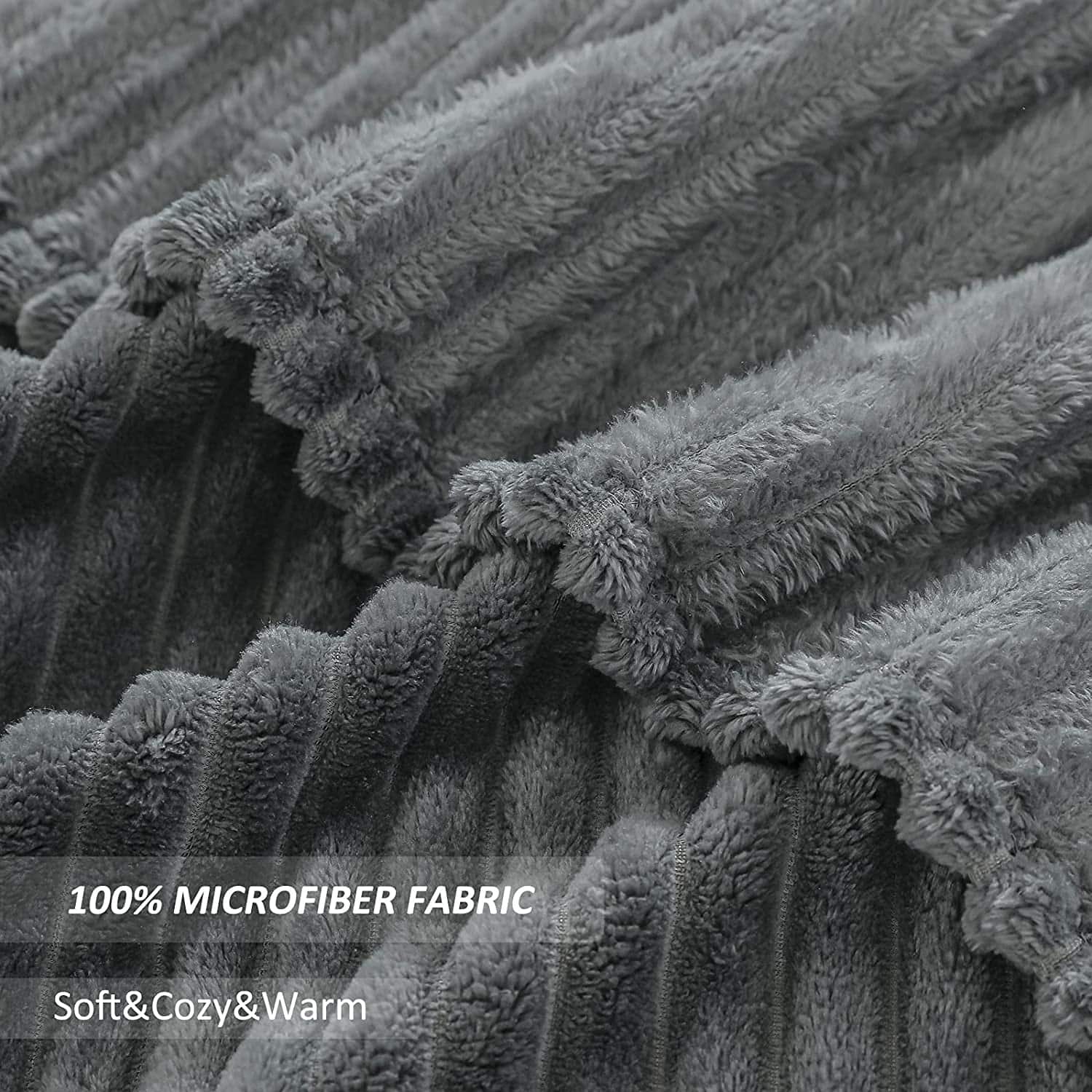 Striped Fleece Blankets Flannel Blanket Suit for Home Bed Bed Bath