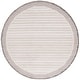 preview thumbnail 11 of 13, SAFAVIEH Jade Fehmije Modern Stripe Border Rug 6'7" Round - Ivory/Beige Black - Round