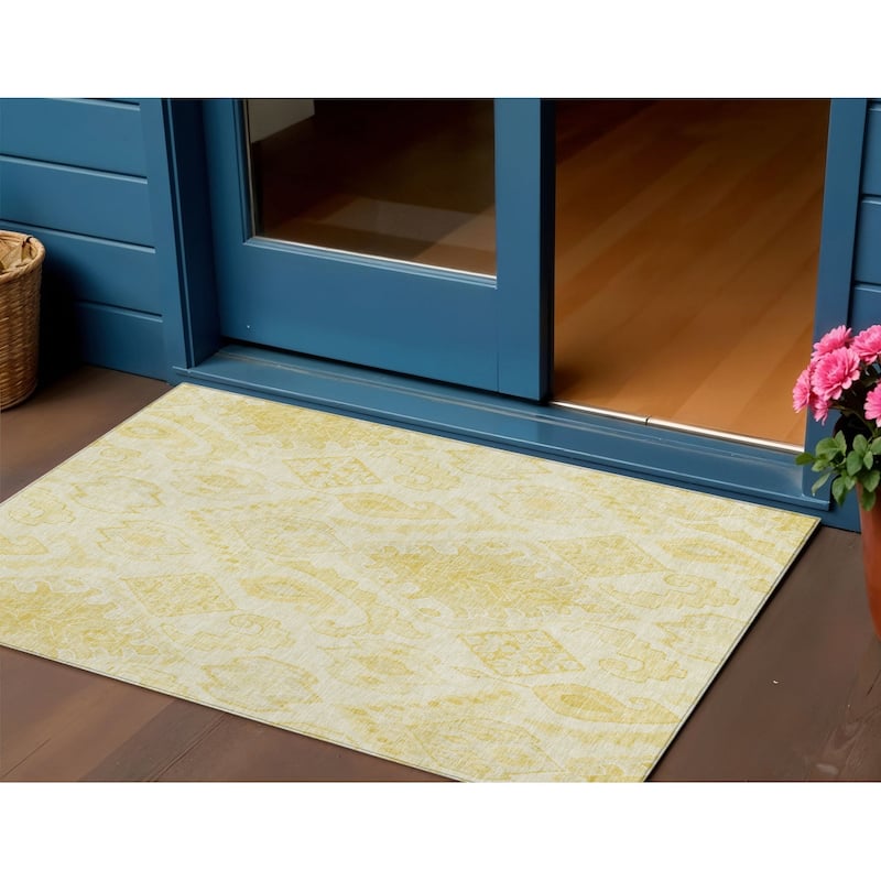 HomeRoots Moroccan Transitional Rectangle Outdoor Rug - 3' x 5'