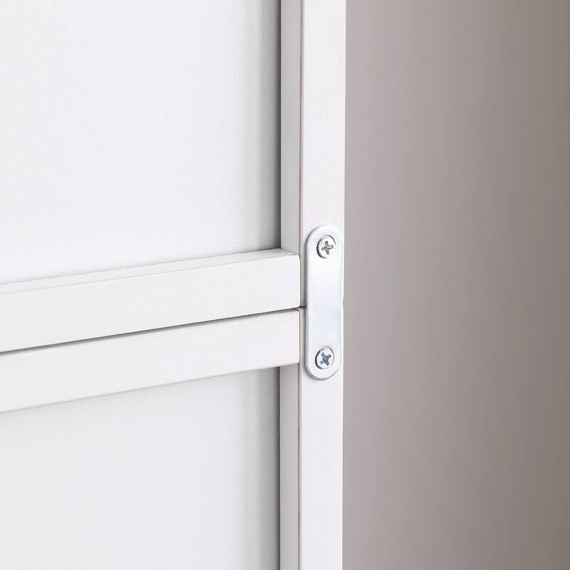 Anmytek White Wave Design Ladder Shelf - 8 Tier Tall Narrow Bookcase for Small Spaces with Anti Tip Kit