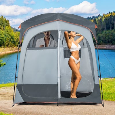 Double Room Shower Tent Oversize Space Privacy Tent with Floor