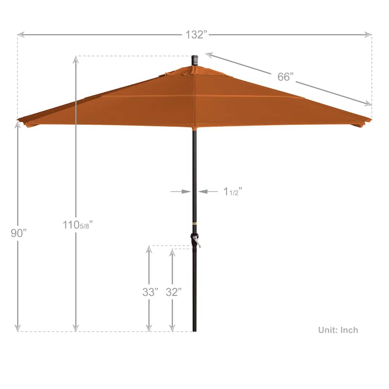 North Bend 11-foot Crank Open Bronze Umbrella by Havenside Home
