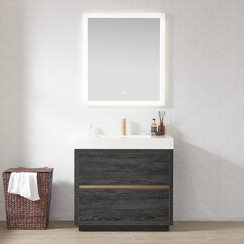 Huesca Bath Vanity with Composite Integral Sink Top without Mirror