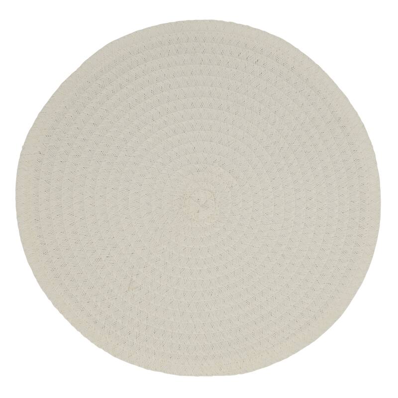 Round Placemats (Set of 4) - 15"x15" - White - Set of 4