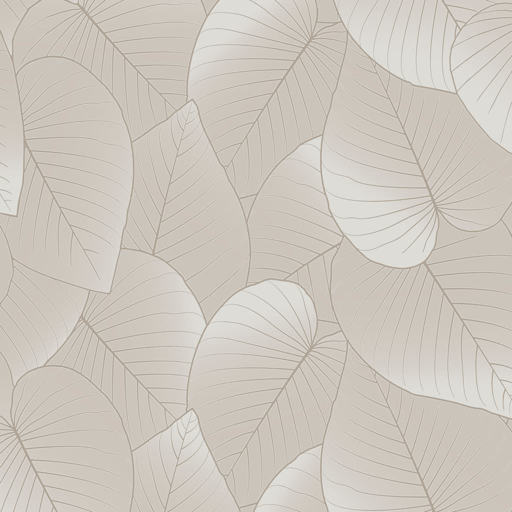 Veer Decor Graphic Leaves with Foil Accents Wallpaper