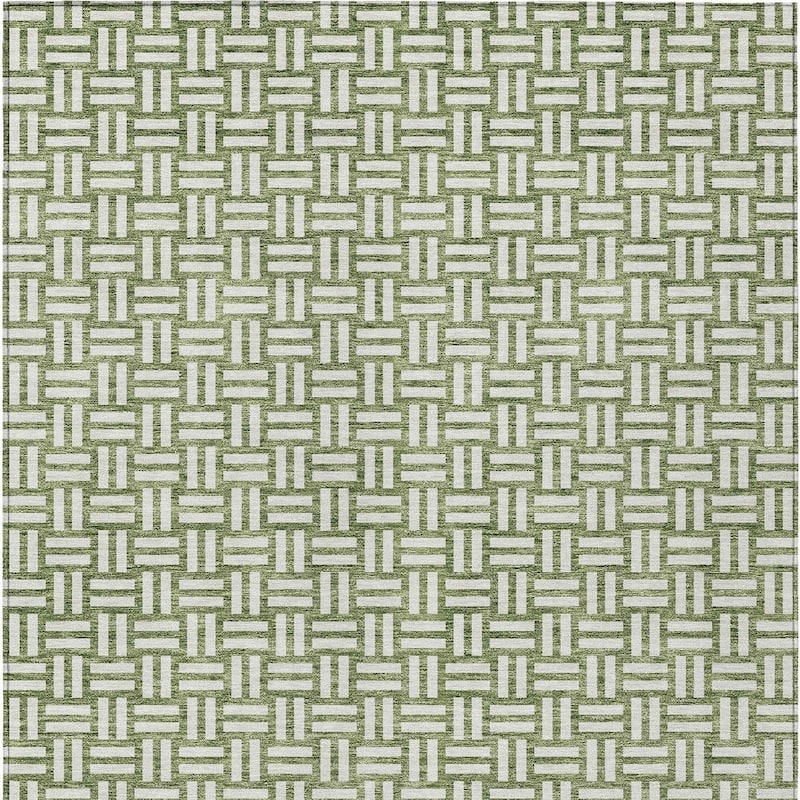 HomeRoots Geometric Transitional Rectangle Outdoor Rug