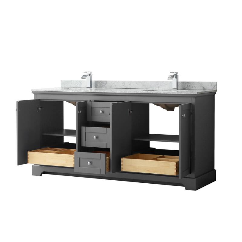 Wyndham Collection Avery 72" Free Standing Double Basin Vanity Set