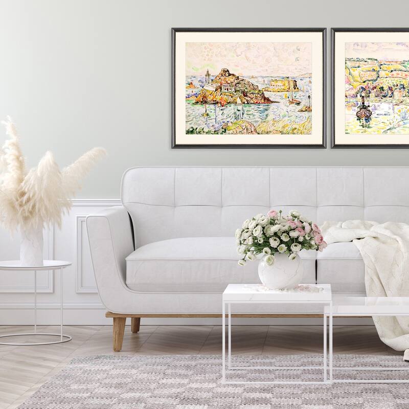 Morlaix Framed Art Giclee Under Glass - Multi-Color