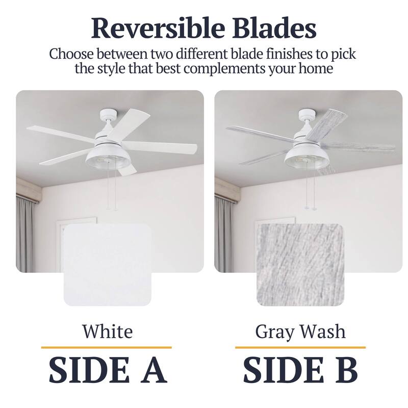52" Prominence Home Brightondale Indoor/Outdoor Industrial Farmhouse Ceiling Fan, Damp Rated