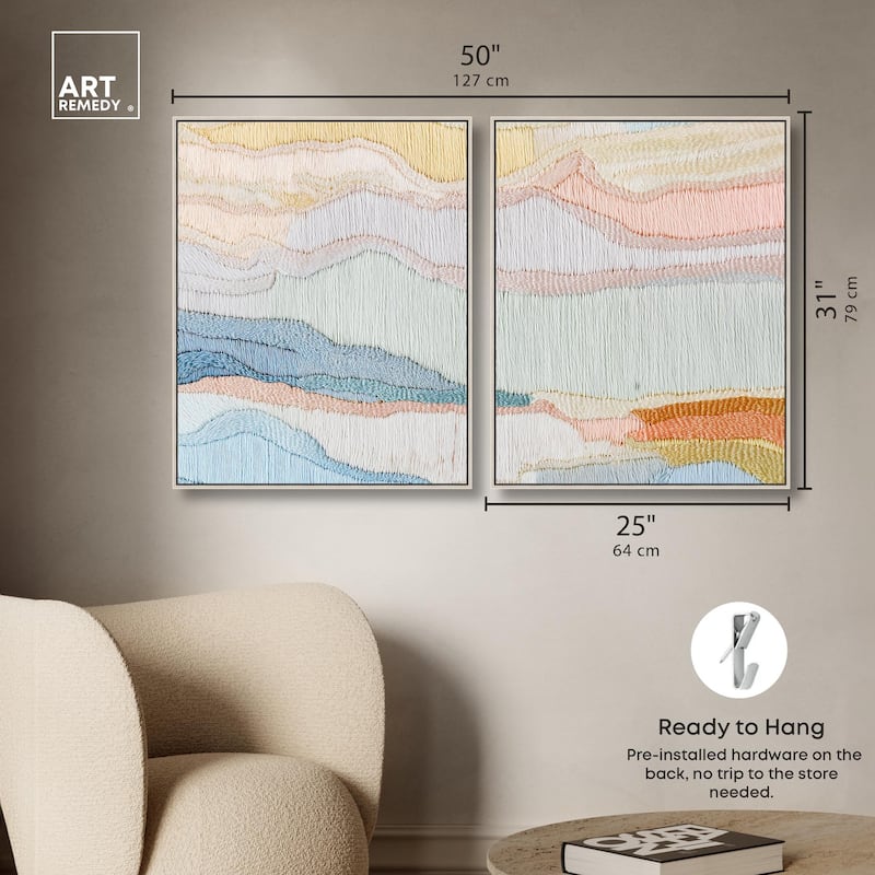 Gentle Breeze II Canvas Set of 2 by Art Remedy
