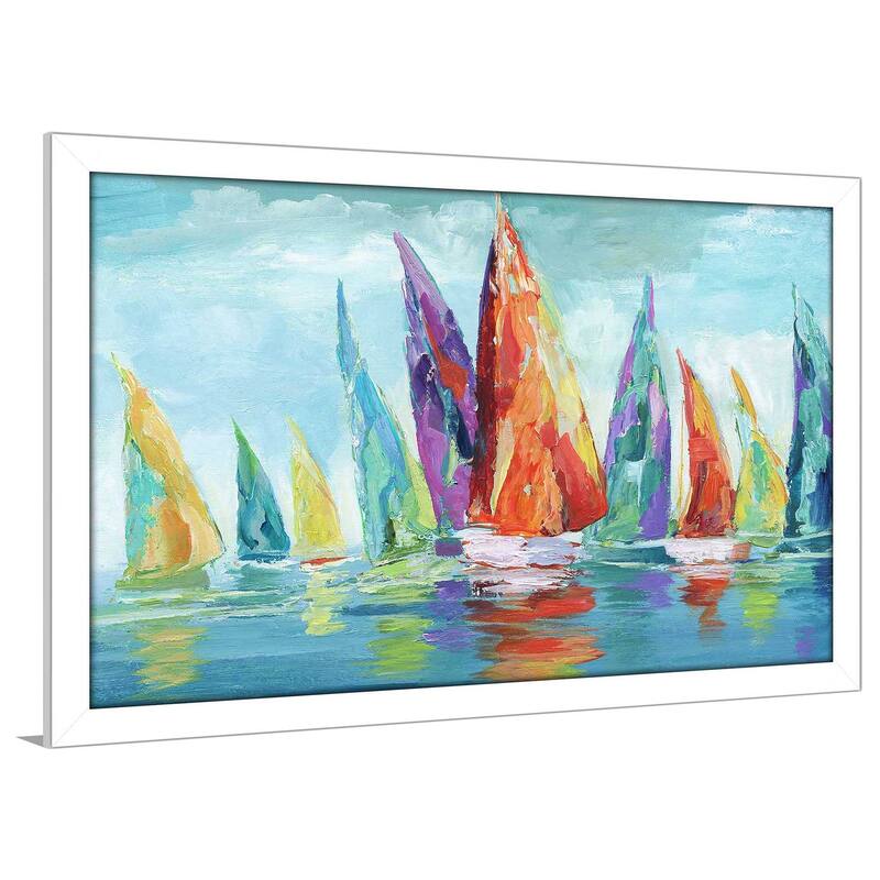 "Fine Day Sailing I (Horizontal)" by Nan Print on Acrylic