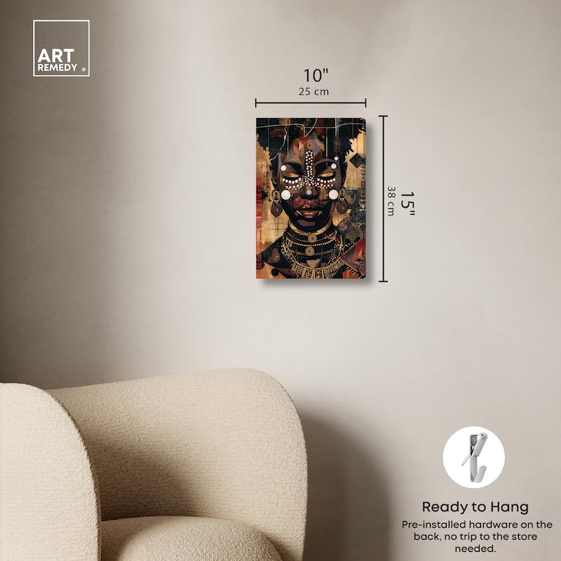 In Golden Accents Canvas by Art Remedy, Gallery Wrapped