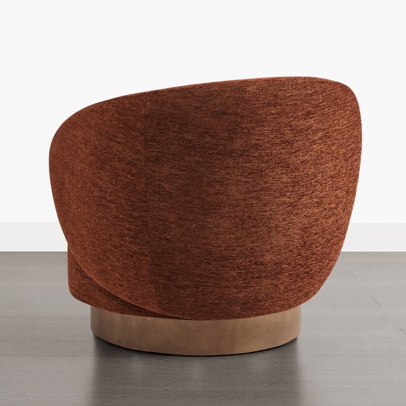 Spruce & Spring Ariel Upholstered Swivel Accent Chair Fabric