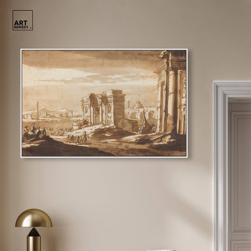 Capriccio View of Roman Ruins Canvas by Art Remedy