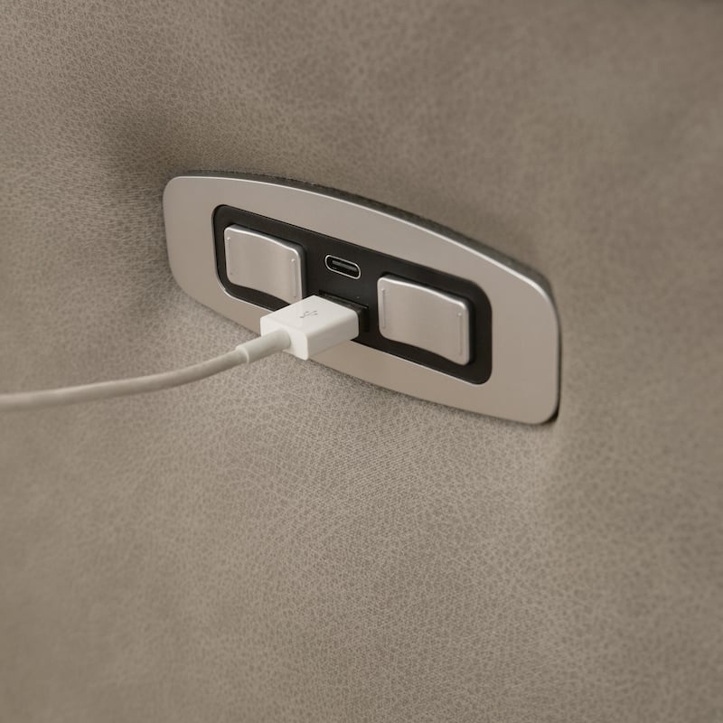 Signature Design by Ashley Brannigan Gray 3-Piece Power Reclining Sectional - 93" W x 41" D x 42" H