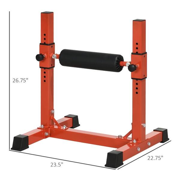 Gedeelde squatstandaard, verstelbare Bulgaarse split squatstandaard met 9 instelbare hoogtes, single leg squat roller voor kniebuigingen, beendrukken, rekken 612 x 567 x 673 mm