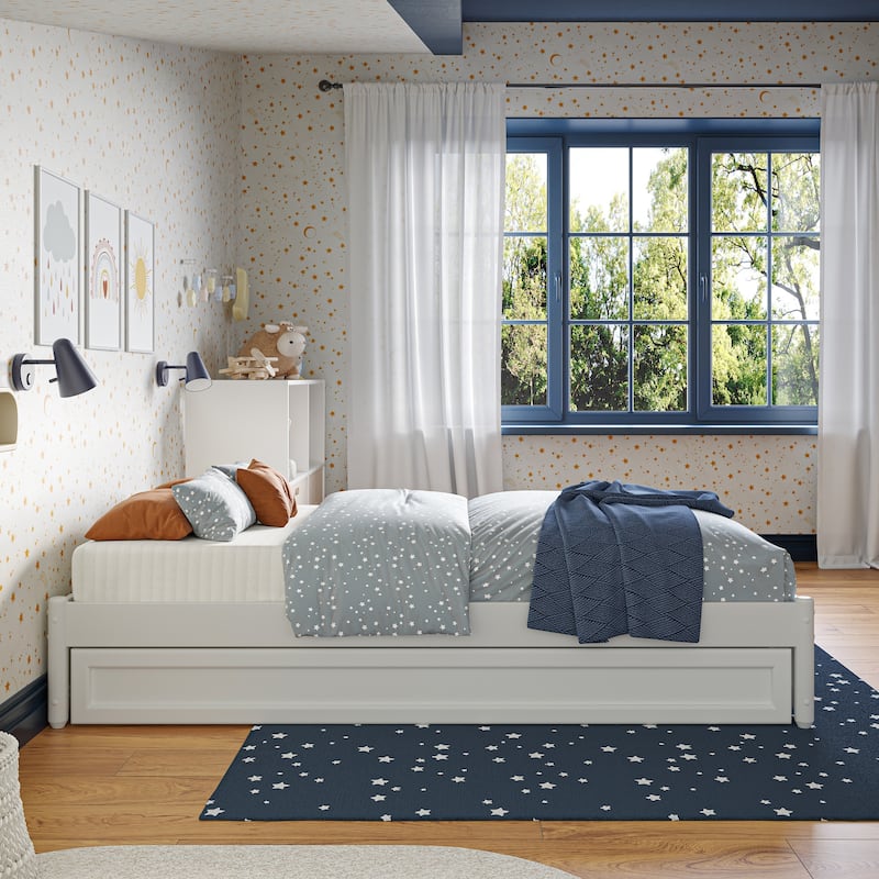 Barcelona Panel Platform Bed with Twin Trundle