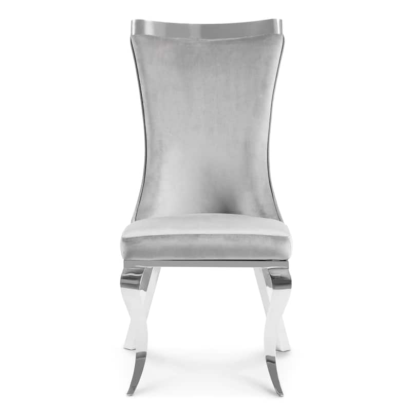 Furniture of America Thaddeus Glam Velvet High Back Side Chair (Set of 2)